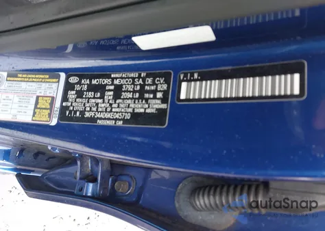 2019 Kia Forte S z USA, uszkodzony, nr VIN 3KPF34AD6KE045710